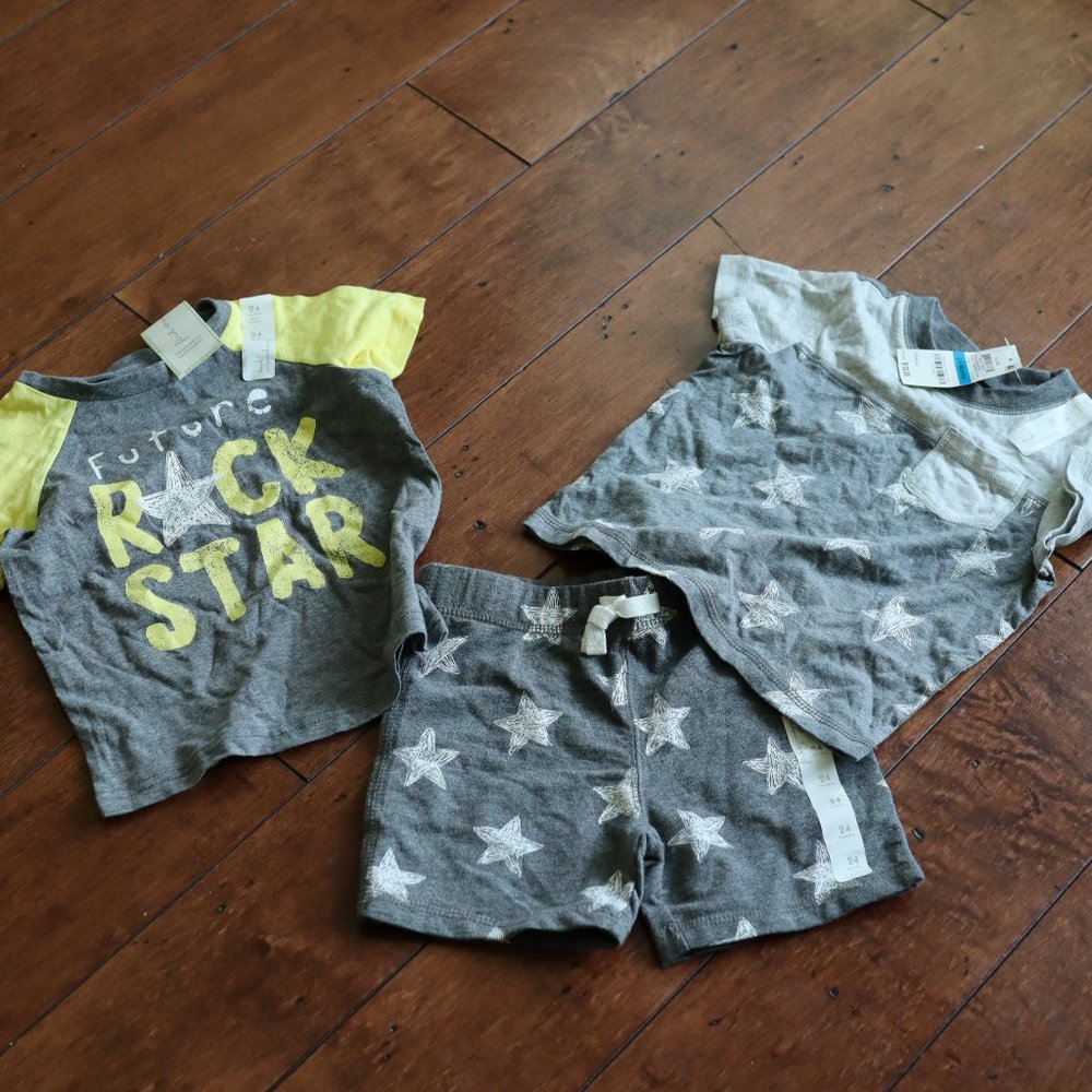 NWT First Impressions Shirts Shorts Star 24M